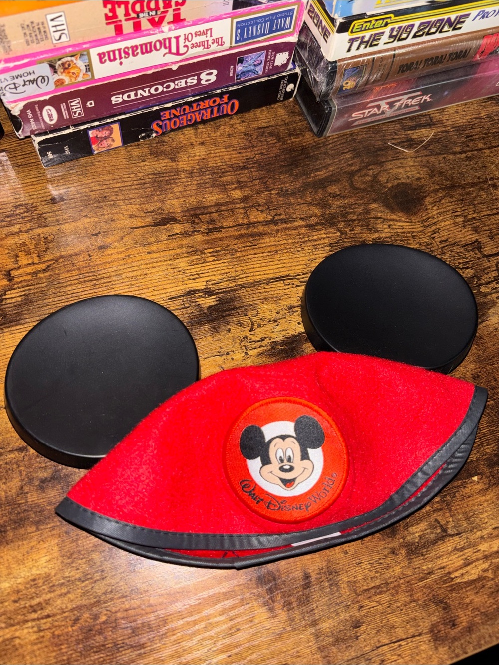 Disney Red Mickey Mouse Ear Hat with Black Ears